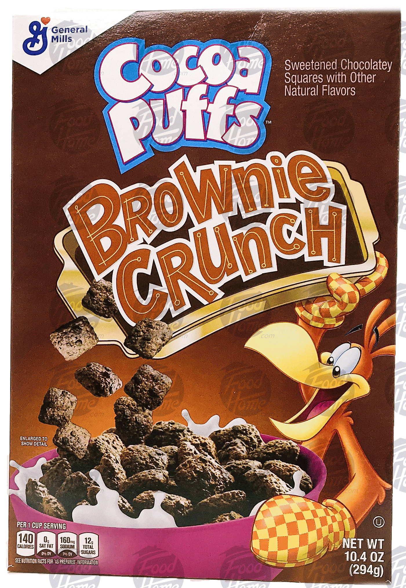 General Mills Cocoa Puffs brownie crunch sweetened choclately squares, box Full-Size Picture